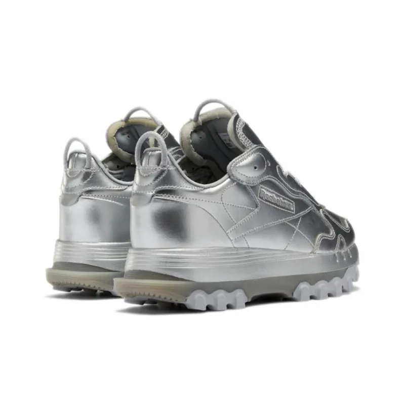 Reebok Classic Leather Cardi B Silver Metallic Women's-4