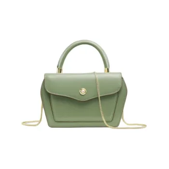 DEERE JACK Cow Leather Shoulder Bag Crossbody Bag Handbag Medium Size Women's Matcha Green