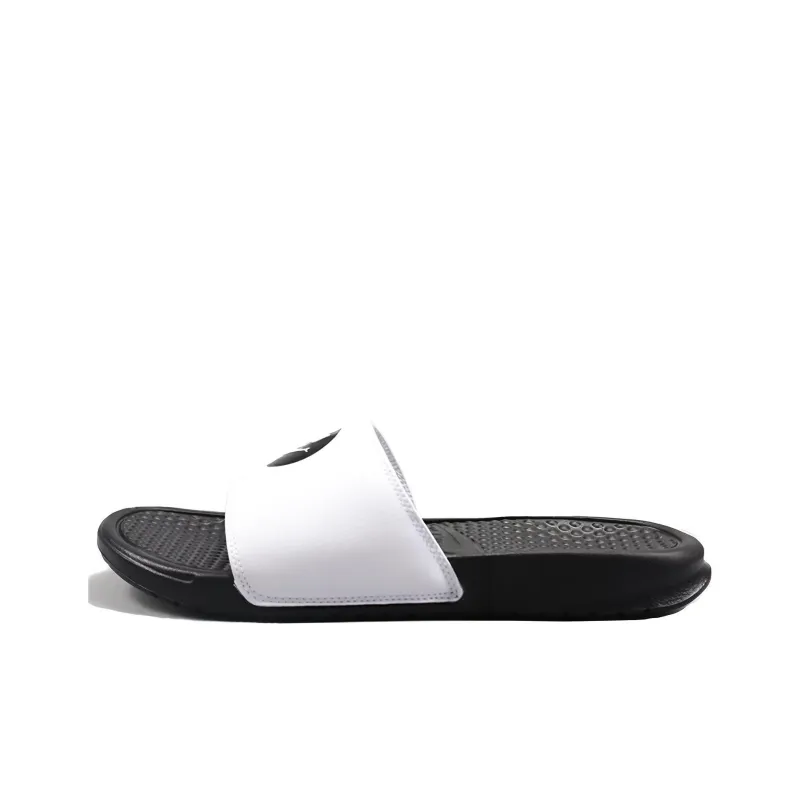 Nike Jdi Black White Smiling Face Slippers 'Black White'-0