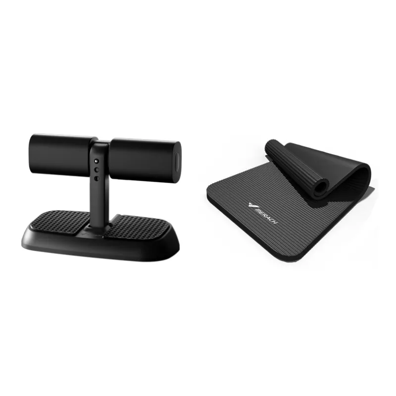 MERACH Sit Up Assist Devices Black Home Indoor Sports Unisex Suction Cup Adjustable With Three Levels Abdominal Toning-8