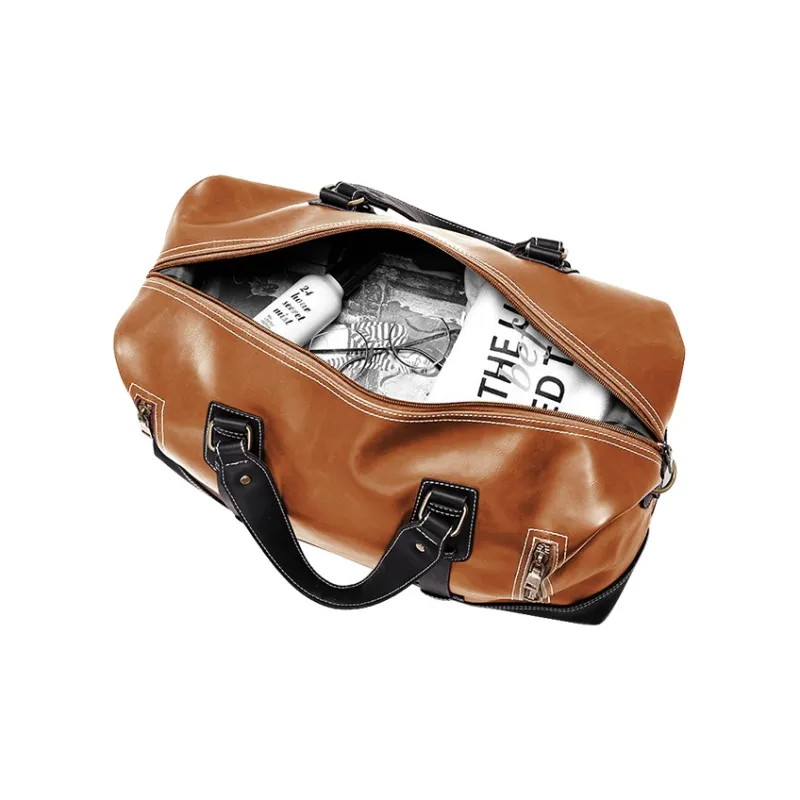 COTECi PU Travel Bag Tubas Unisex Black/Brown/Coffee-7