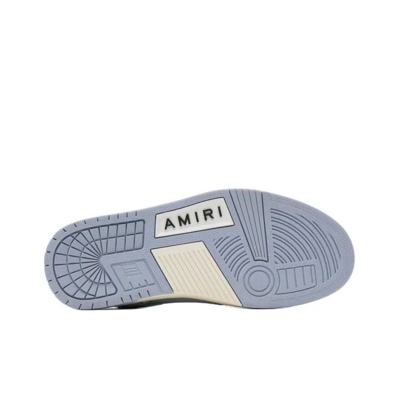 AMIRI Skel Top Low Top Skateboard Shoes Women's Gray Blue-5