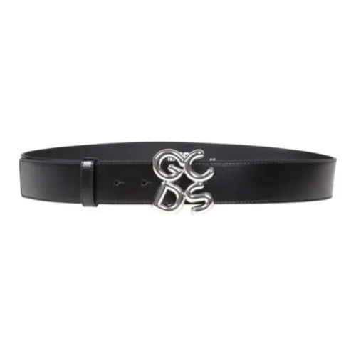 GCDS Andy Logo Plaque Buckle Belt