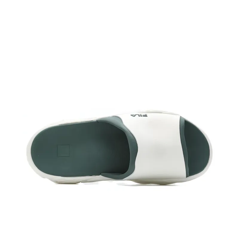 FILA Fern Collection Antibacterial Slide Slippers Men's White-2
