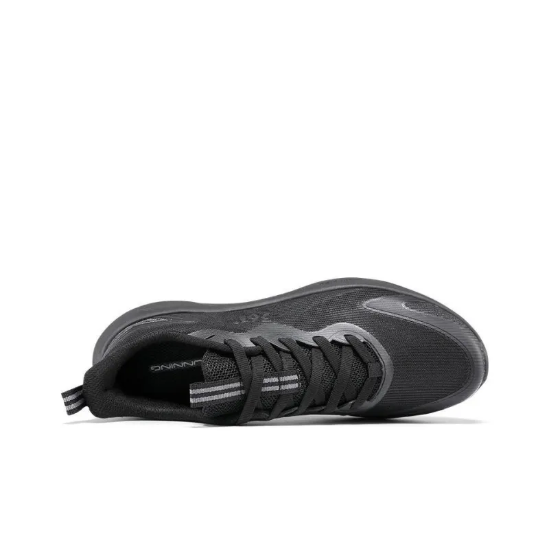 361° Cushioned Anti Slip Wear Resistant Breathable Lightweight Low Top Running Shoes Men's Obsidian Black-1