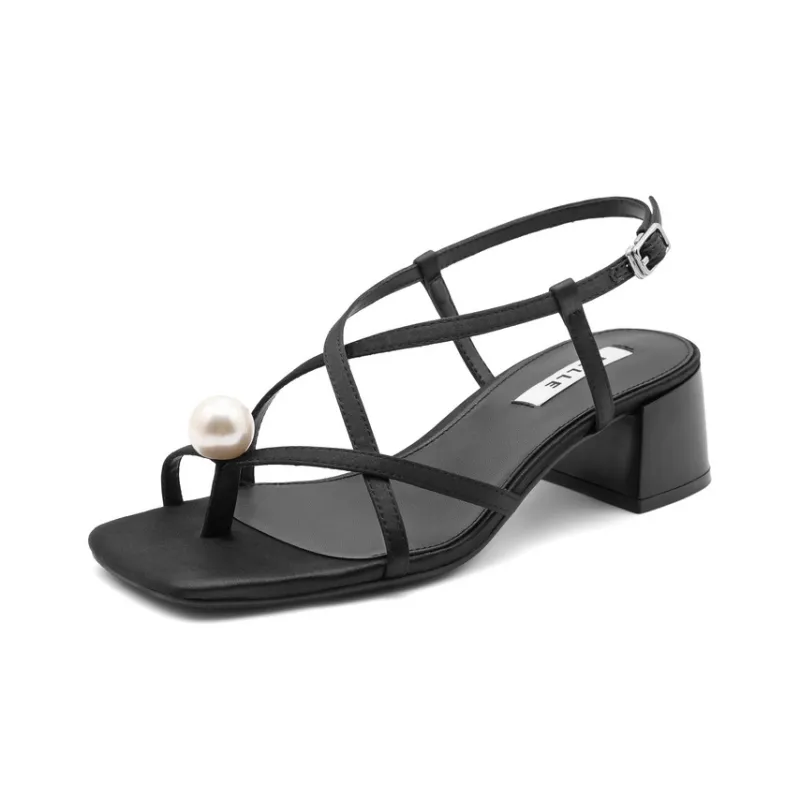BELLE One Strap Sandals 4.5CM Women's Pink, Black-1