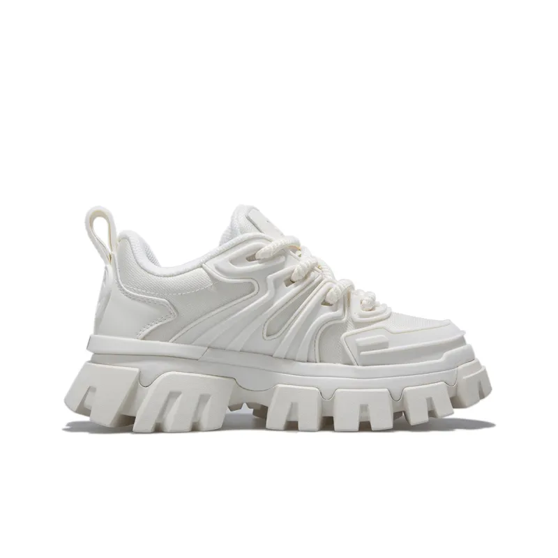 Palladium Abrasion Resistant Slip Resistant Low Top Chunky Sneakers Men's White-1