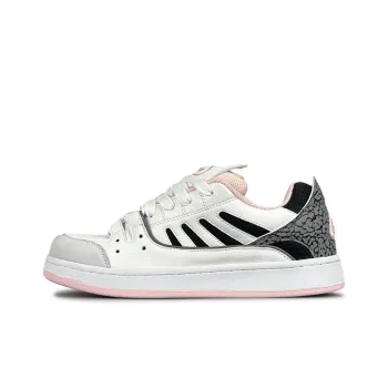 LuzaoT SUPER DRAG Puffy Shoes Anti Slip Wear Resistant Low Top Skateboard Shoes Women's White Gray Pink