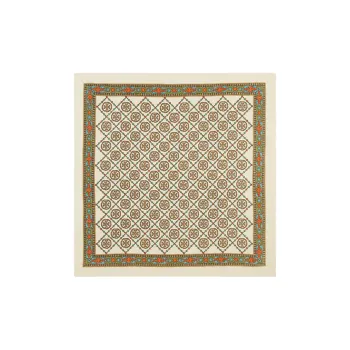 TORY BURCH Silk Scarves Unisex Brown