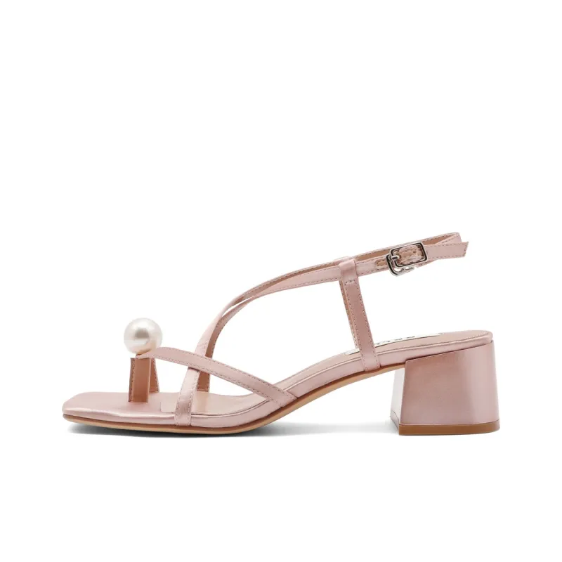 BELLE One Strap Sandals 4.5CM Women's Pink, Black-5
