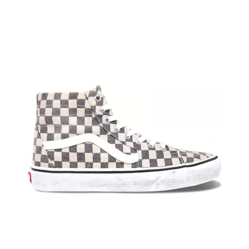 Vans Sk8 Hi Tapered Washed Asphalt True White Checkerboard-1