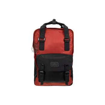 Doughnut Nylon Backpack Large Size Unisex Blood Orange Color