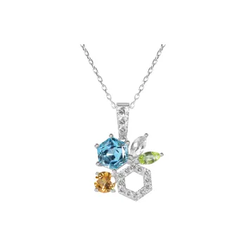 ARTE Rhodium Plated 925 Sterling Silver Charm/Pendant Women's