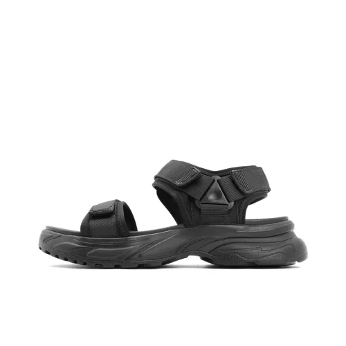 BELLE Beach Sandals Men's Black, Black Gray