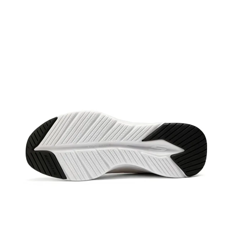Skechers Vapor Foam Cushioning Wear Resistant Rebound Low Top Casual Running Shoes Men's White Gray-4
