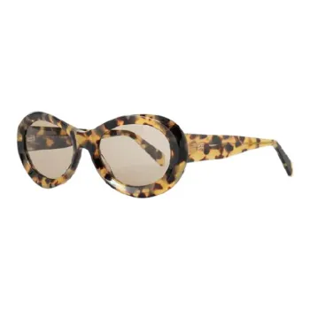 TOTEME Acetate Irregular Shape Sunglasses Women's Tortoiseshell