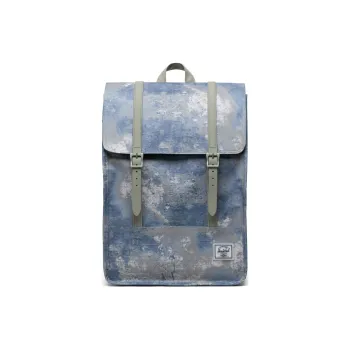 Herschel Recycled Fabric Backpack Unisex Light Blue With Light Green Accents