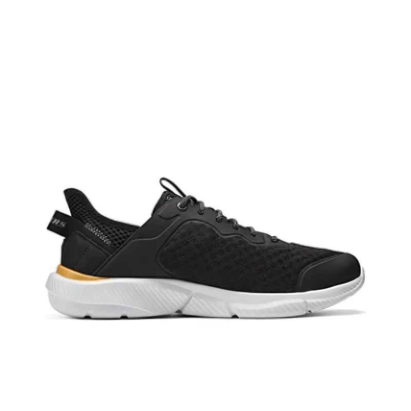 Skechers Cushioning Moisture Wicking Low Top Casual Running Shoes Men's Black-1