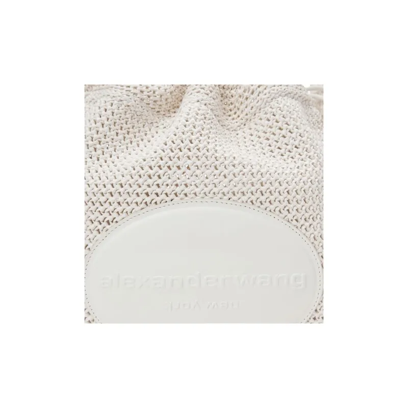 alexander wang Large Ryan Logo-patch Raffia Shoulder Bag-2