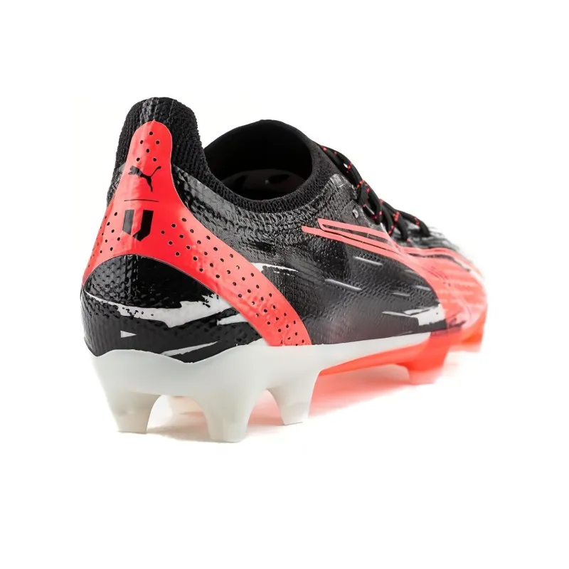 PUMA Ultra Ultimate Soccer Shoes Unisex Low-Top White Black Red-3
