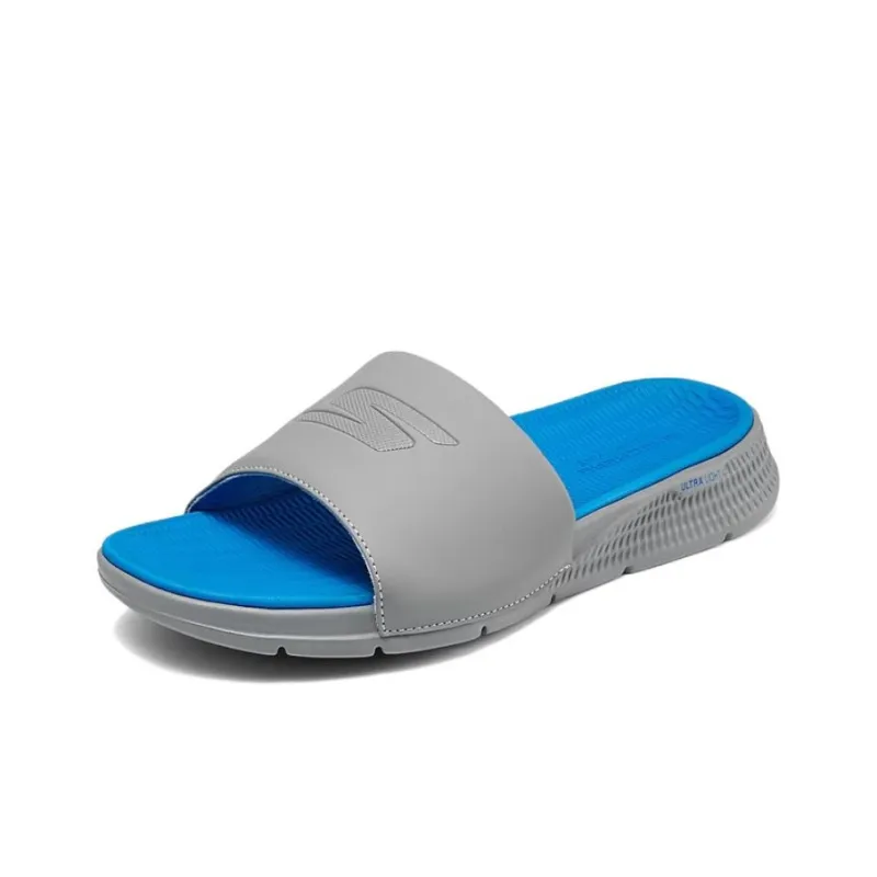 Skechers Slide Slippers Men's Gray Blue-2