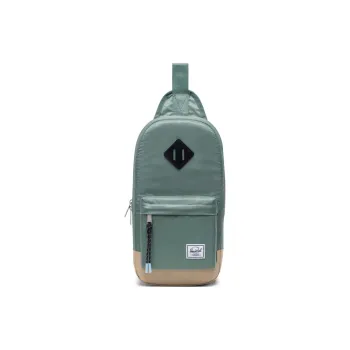 Herschel Recycled Nylon Cell Phone Pouch Sling Bag One Shoulder Handbag Crossbody Bag Unisex Light Green