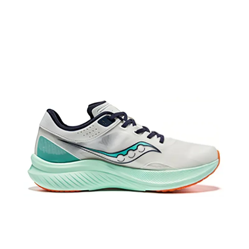 Saucony Slay Cushioning, Wear Resistant Low Top Marathon Running Shoes Unisex White Green-1