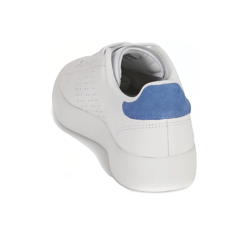 Adidas Anti Slip Wear Resistant Low Top Skateboard Shoes Unisex White Blue-3