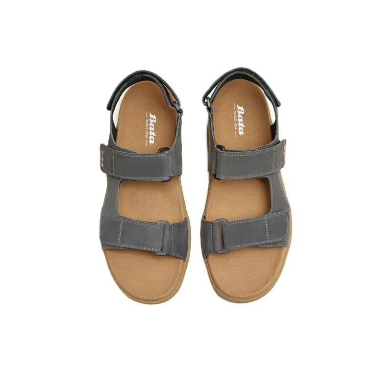 BATA Beach Sandals Men Black, Brown-2
