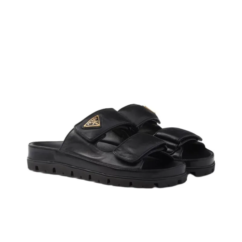 PRADA Padded Leather Sandals-2