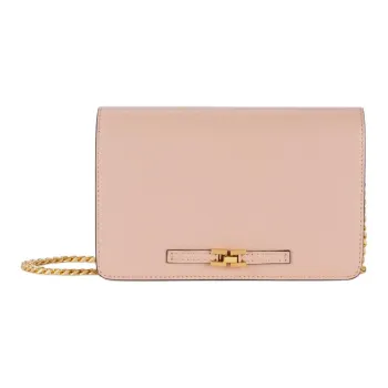 Elisabetta Franchi Grained Calfskin Crossbody Bag Shoulder Bag Women's Pink