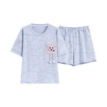 OEING Pajama Set Women's Light Blue