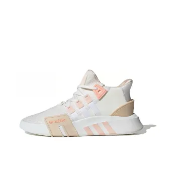 Adidas Originals Eqt Bask Adv Cushioned Wear Resistant Coverage Mid Top Casual Shoes Unisex White Brown