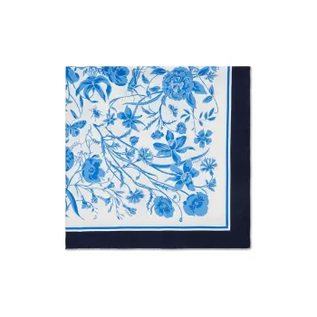 GUCCI Silk Scarves Women's Blue
