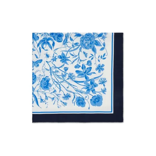 GUCCI Silk Scarves Women's Blue