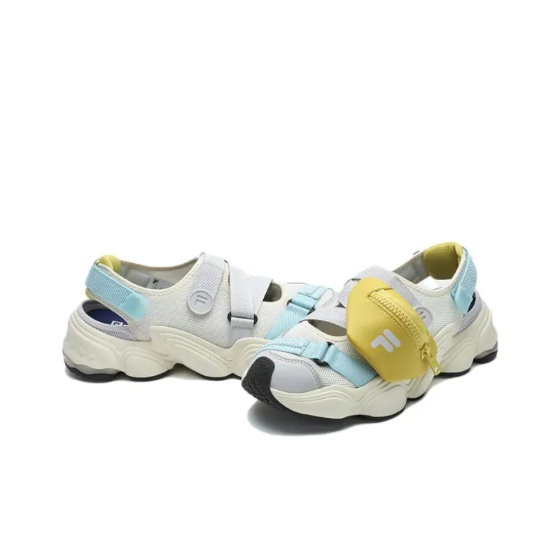 FILA FUSION TENACITY Beach Sandals Women's White Gray Yellow-2
