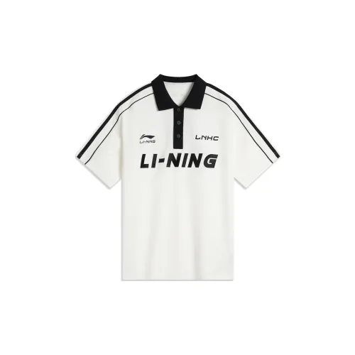 LINING Sports Life Collection Polo Shirts Men Ivory