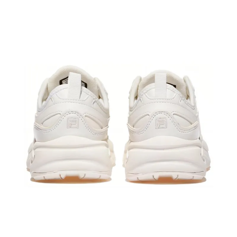 FILA Abrasion Resistant Breathable Low Top Running Shoes Unisex White Korean Style-4