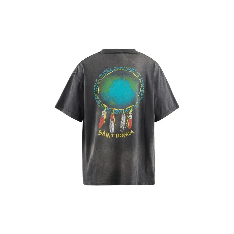 SAINT Mxxxxx x LASTMAN SS24 T Shirt Unisex Black-1