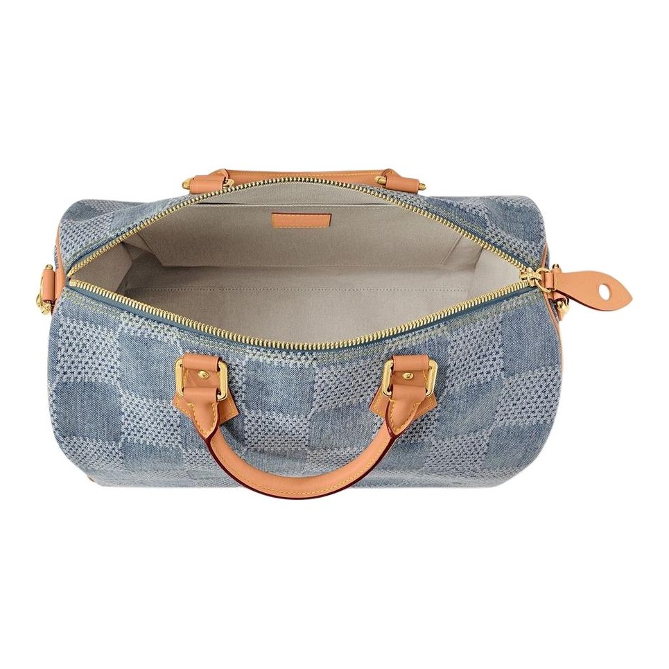 LOUIS VUITTON Speedy 40 Bandouliere Damier Denim 3D Blue