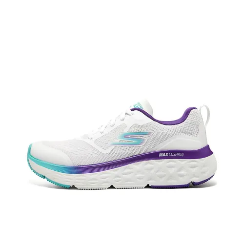 Skechers Max Cushioning Running Shoes Women's Low-Top White/Purple/Blue