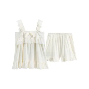 FENTENG Pajama Set Women's Light Yellow