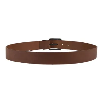 EMPORIO ARMANI Badge Label Pin Buckle Leather Belts Men's Brown