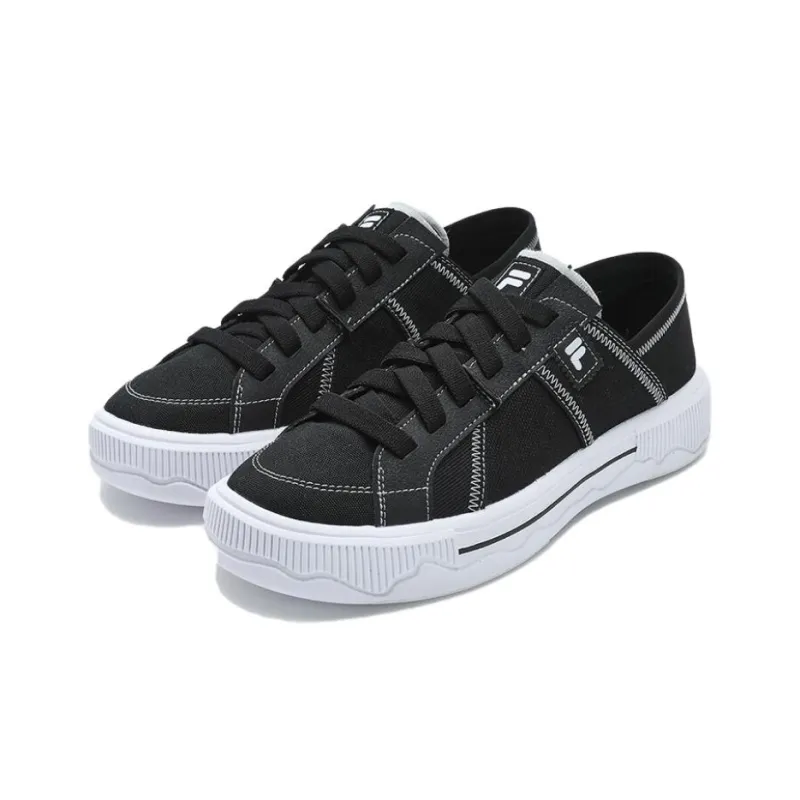 FILA FUSION POP 3 SE III SE Anti-Slip Wear-Resistant Low-Top Canvas Shoes Women's Black-1