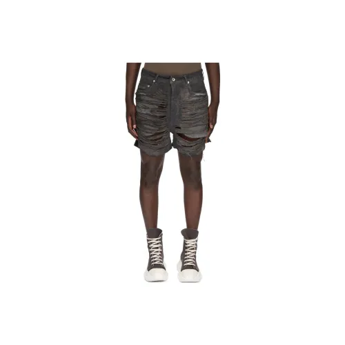 Rick Owens DRKSHDW Denim Shorts Men Dark Gray