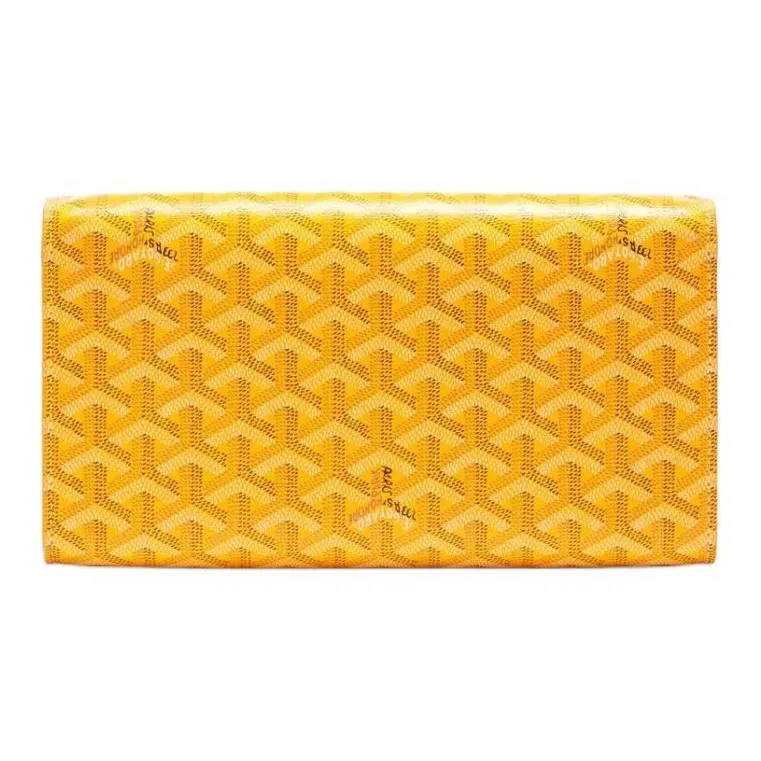 GOYARD MONTE-CARLO Canvas With Calfskin One Shoulder Crossbody Clutches Small Size Unisex Yellow-4