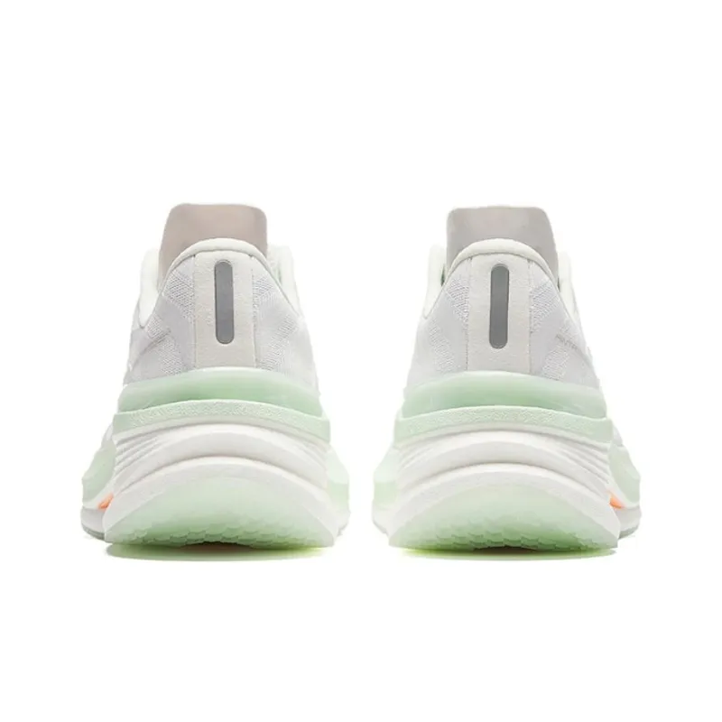 Anta Cushioning Wear Resistant Low Top Running Shoes Women's White Green Orange-3