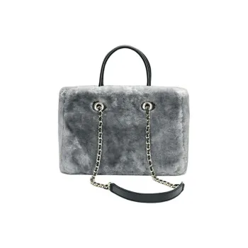 DEERE JACK Wool Shoulder Bag, Crossbody Bag, Handbag Tubas Women's Gray