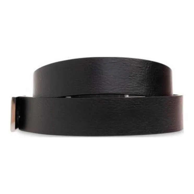 DIESEL B Glossy Logo Plaque Belt-1