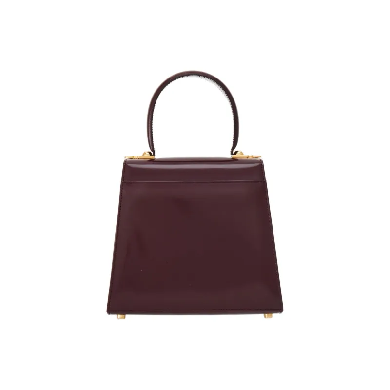 FERRAGAMO Calfskin Shoulder Bag Crossbody Bag Handbag Small Size Women's Dark Red-2